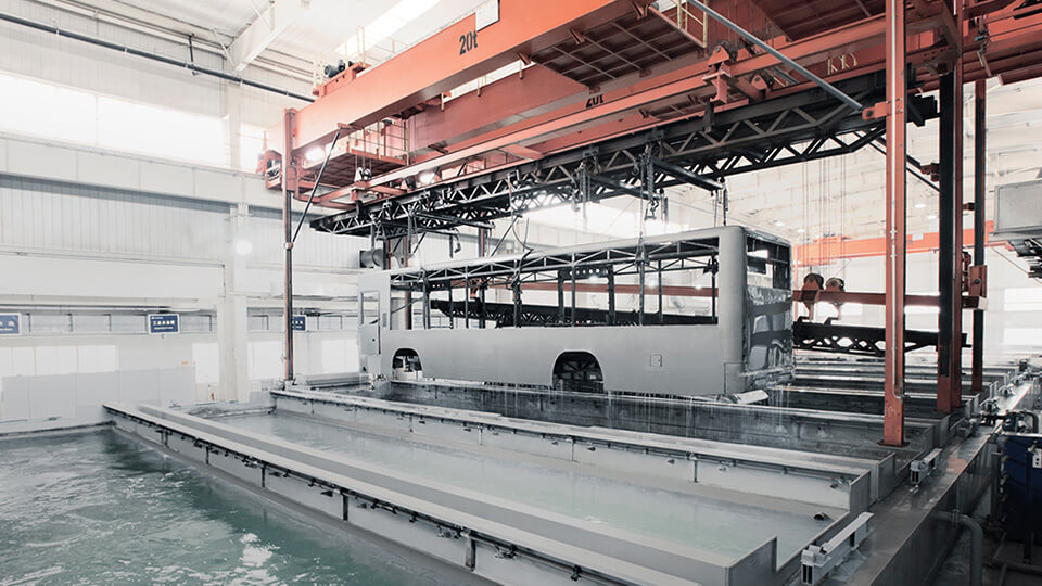 الطلاء الكهربائي الكاثودي لجسم الحافلة الرائد عالميًا
