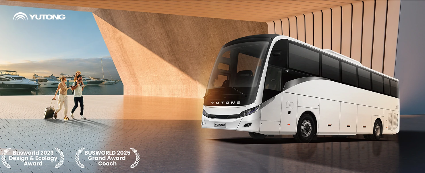 الظهور الأول لحافلة Yutong T12 العاملة بالديزل بمقود أيسر: موثوقية فائقة للسفر الراقي 